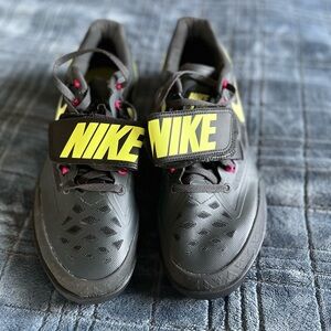 Nike Black and Yellow Athletic Shoes with Enhanced Traction